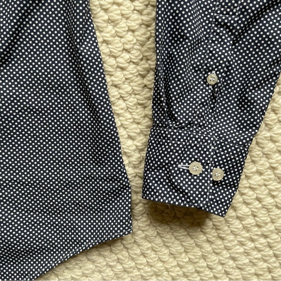 Mens Tiger of Sweden blue & white polka dot shirt - Picture 4 of 10